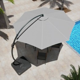 Ebonique Cantilever Umbrella with Base Included Gris