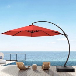 Ebonique Cantilever Umbrella with Base Included Rouge