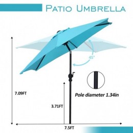 90 Tilt Market Umbrella Lake Blue