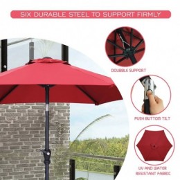 90 Tilt Market Umbrella Rouge