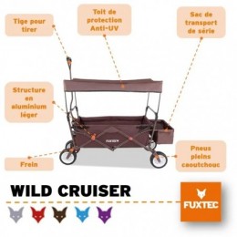 Chariot de transport FUXTEC Wild Cruiser Marron pliable charge 75 kg