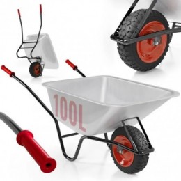 Brouette de Jardin TIMBERTECH Max 210 kg,Pneu Ø40cm,Capacité 100l Rouge